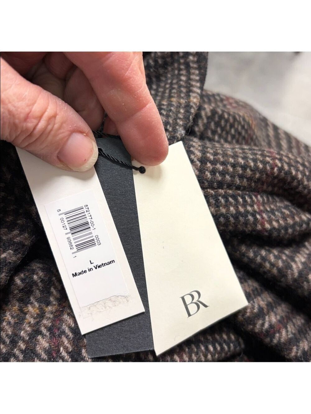 Banana Republic Wool Italian Plaid Car Coat Overcoat NWT L Career Corpcore - Picture 6 of 6